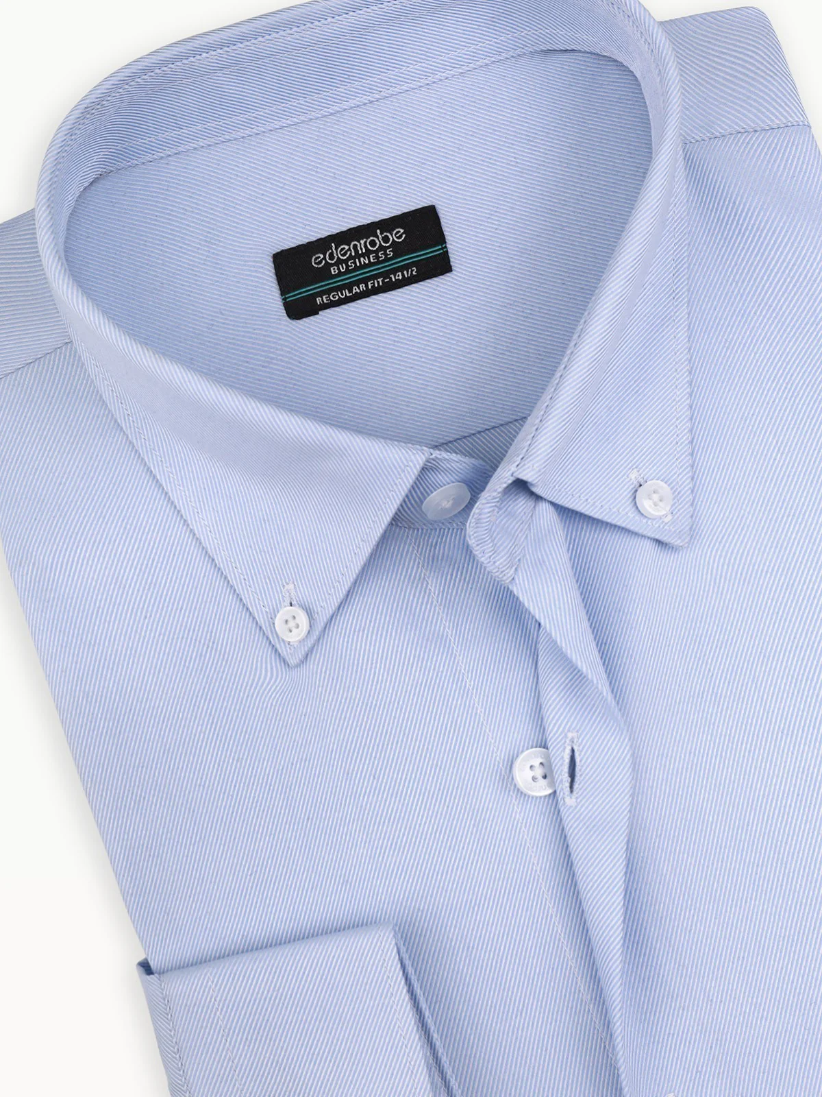 Men's Light Blue Shirt Plain - EMTSB22-085 - Image 4