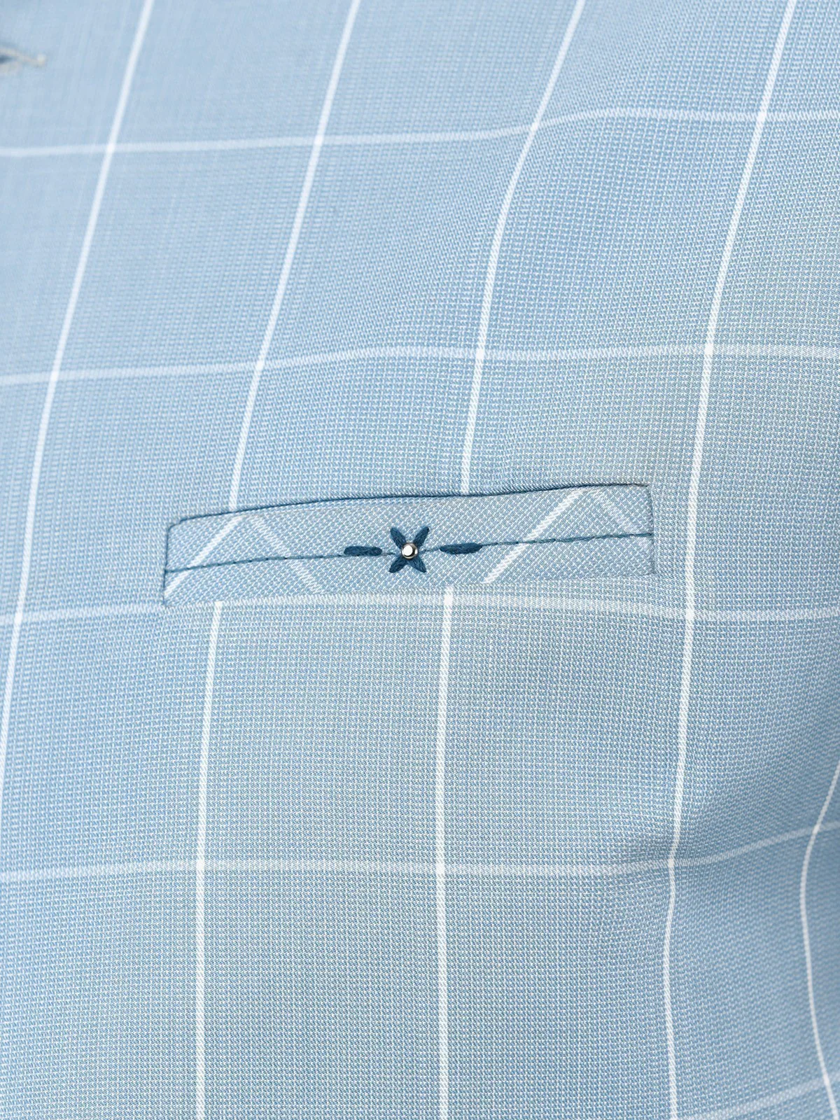 Men's Light Blue Waist Coat - EMTWC22-35793 - Image 4