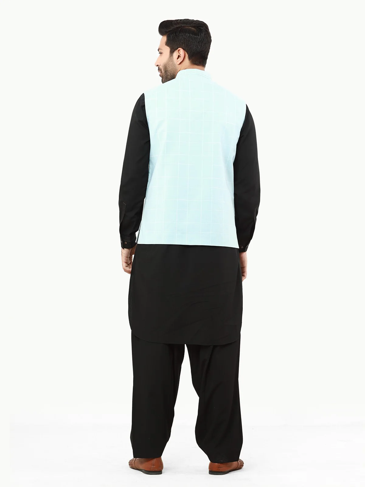 Men's Light Blue Waist Coat - EMTWC22-35809 - Image 5