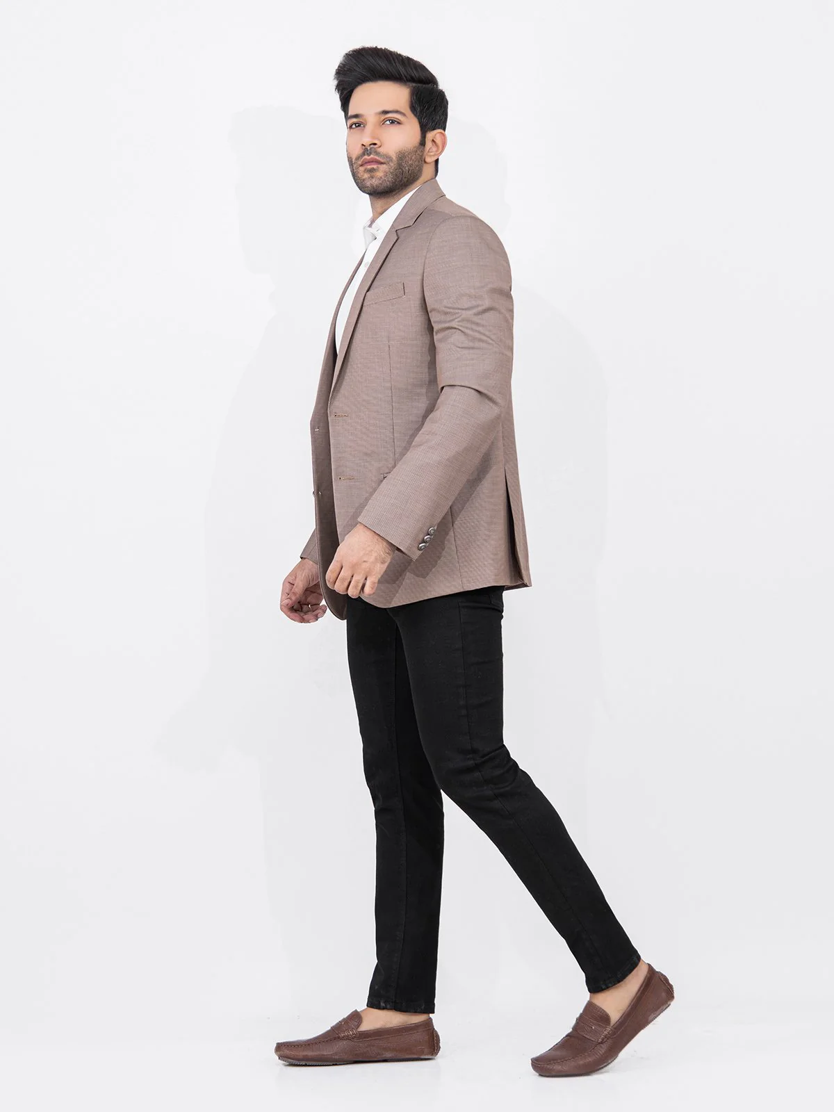 Men's Light Brown Blazer - EMTB22-6766 - Image 2