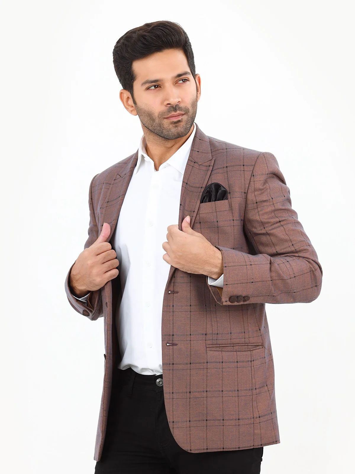 Men's Light Brown Blazer - EMTB22W-6786 - Image 2