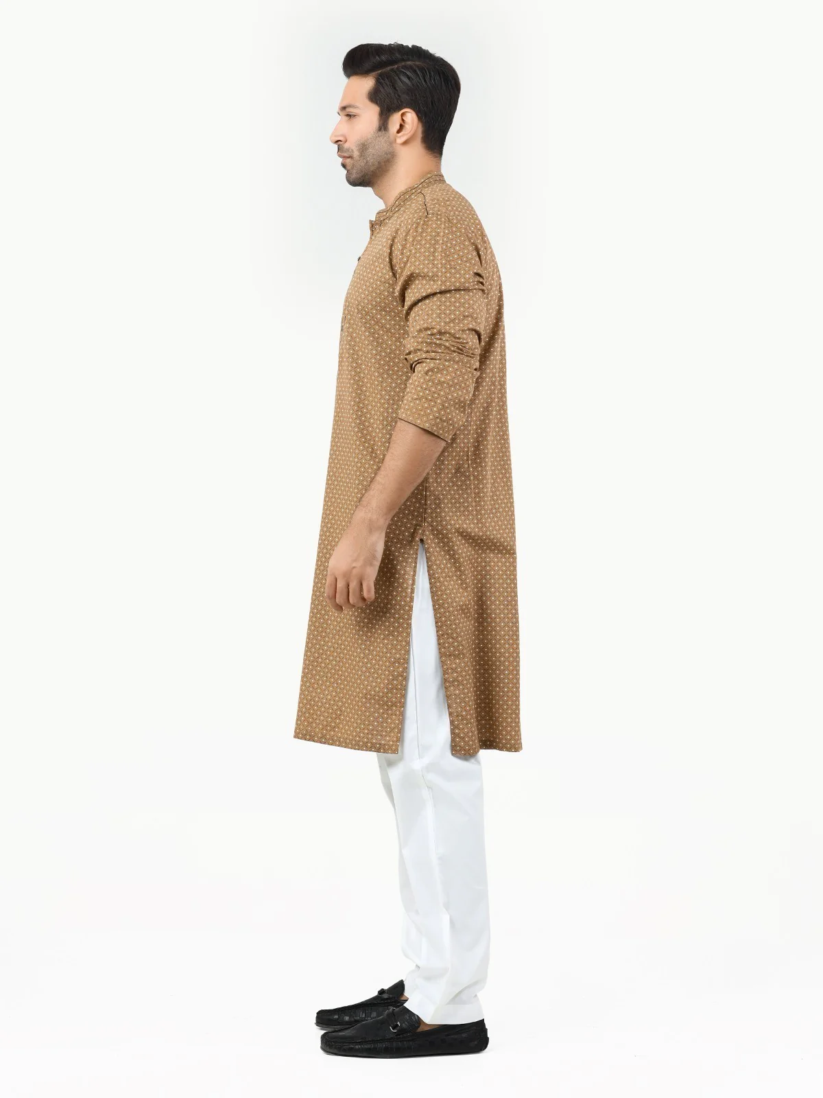 Men's Light Brown Kurta - EMTK22-99225 - Image 3