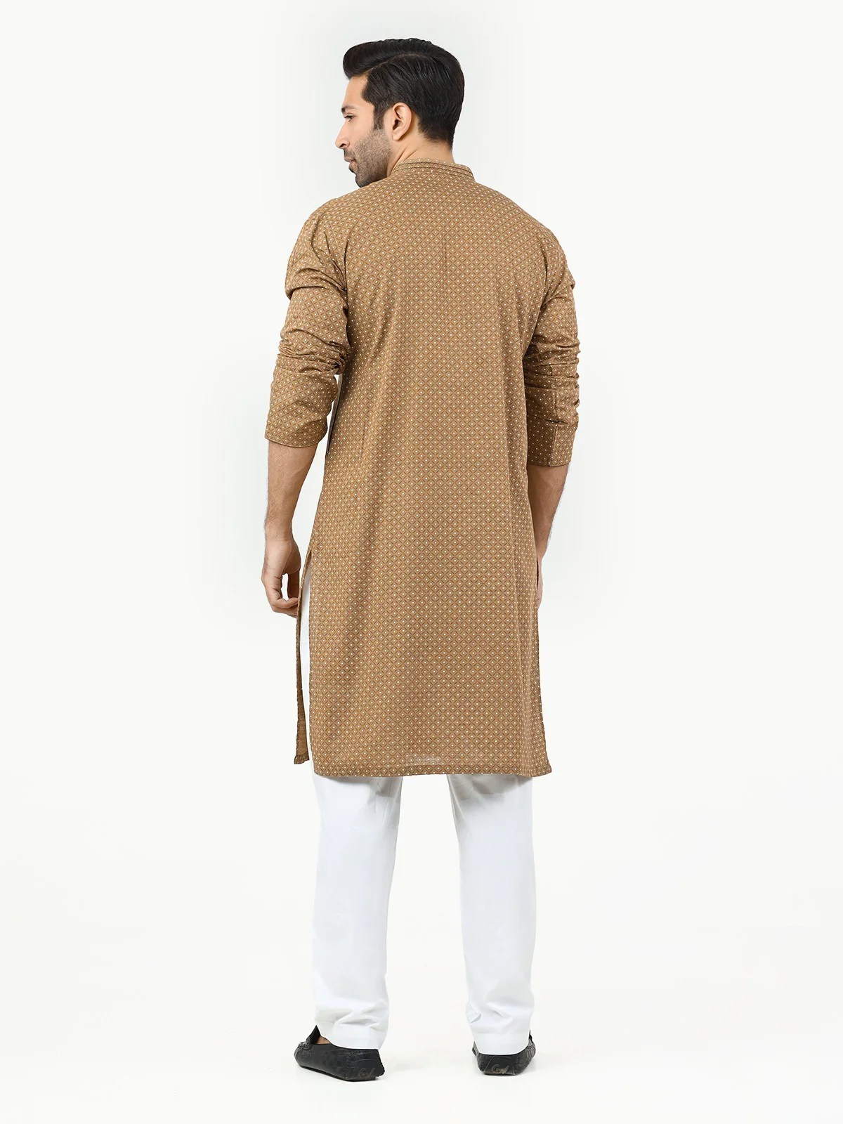 Men's Light Brown Kurta - EMTK22-99225 - Image 5