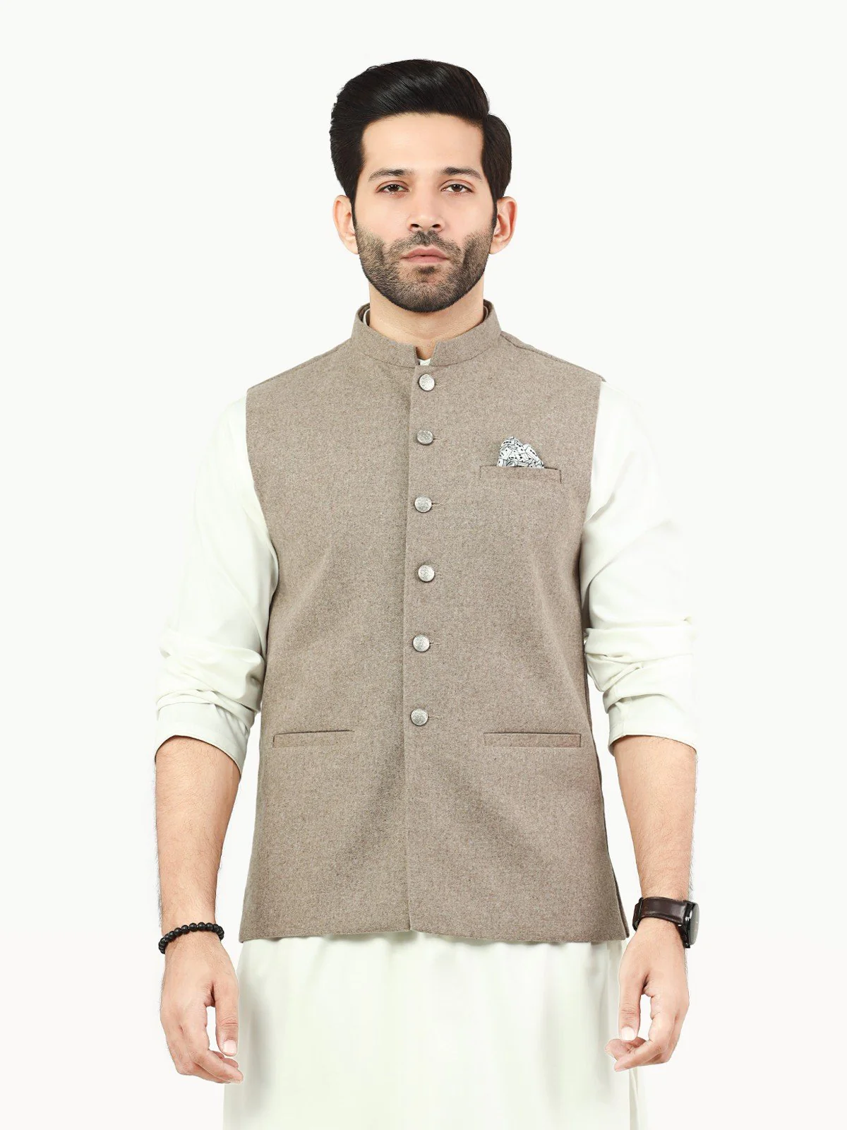 Men's Light Brown Waist Coat - EMTWC22-35822 - Image 2