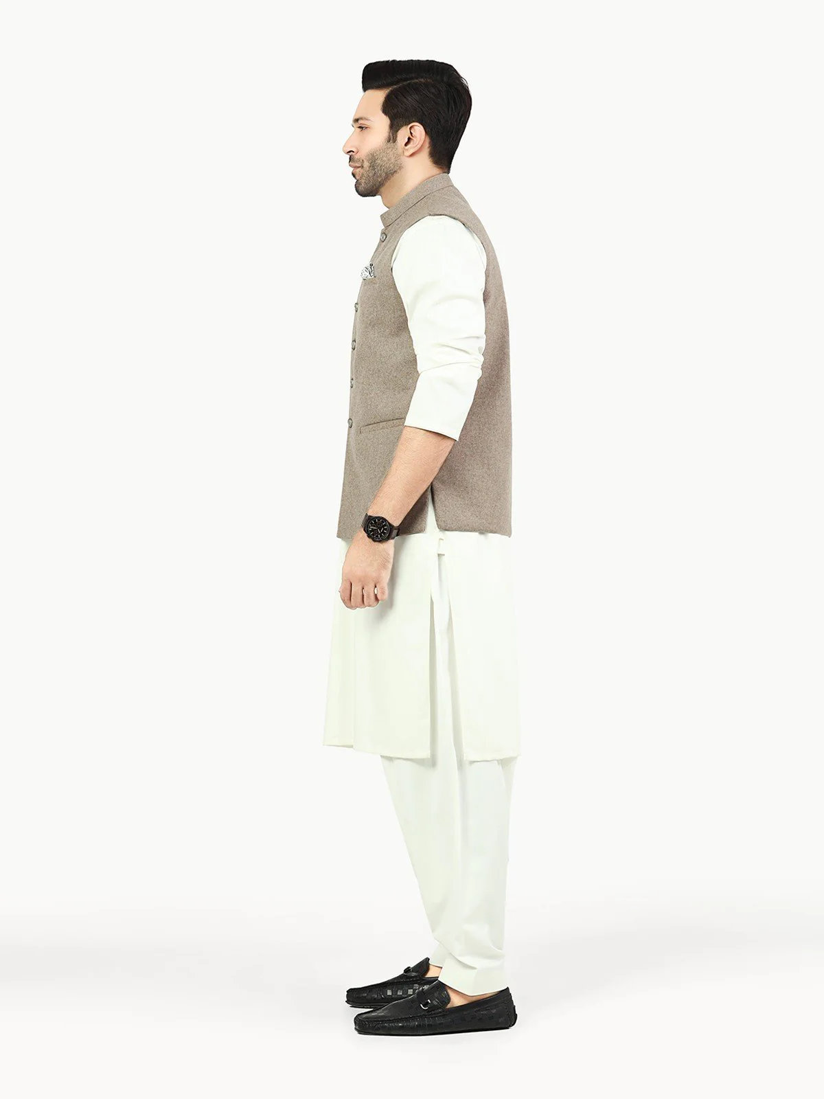 Men's Light Brown Waist Coat - EMTWC22-35822 - Image 3