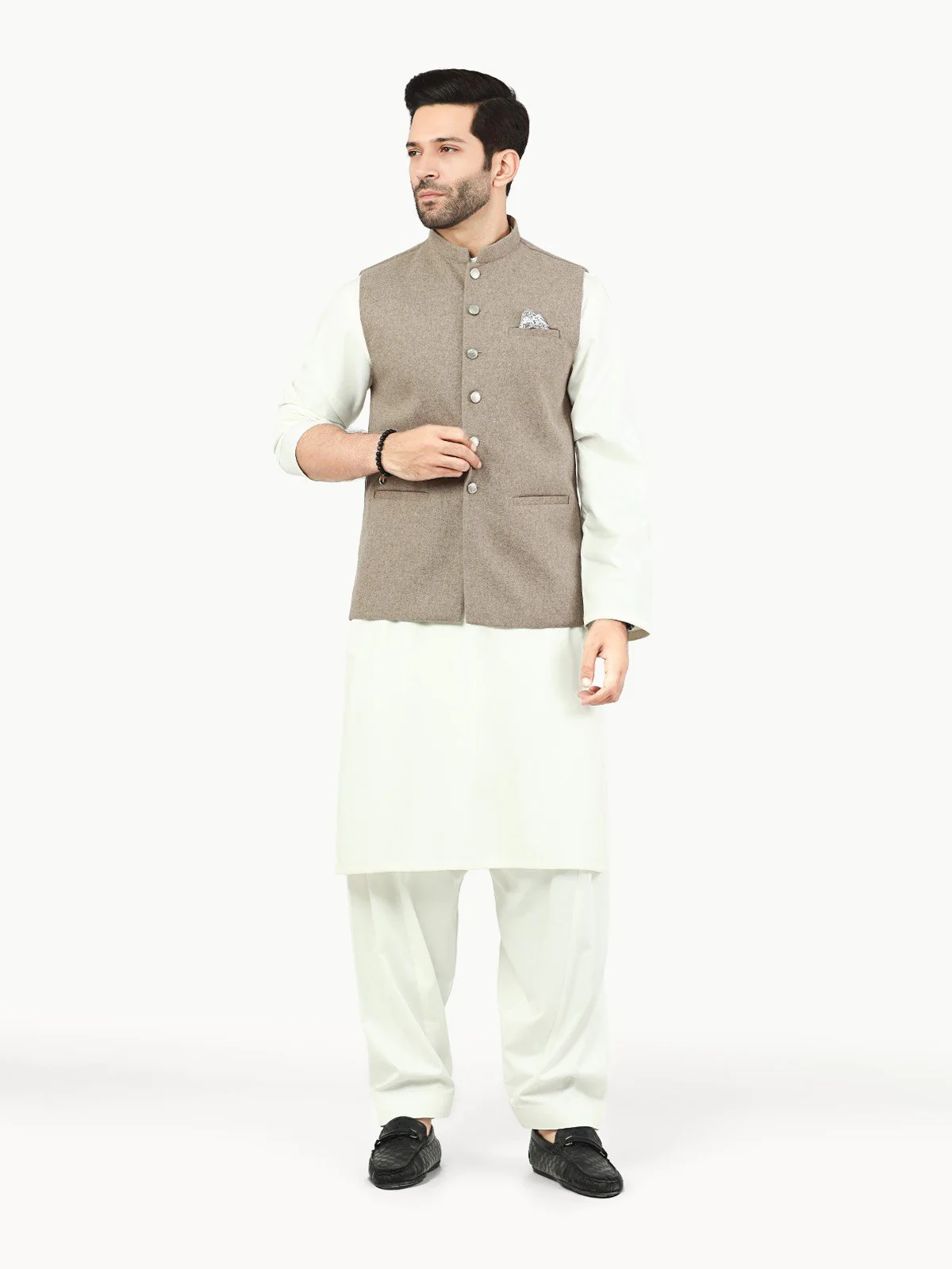 Men's Light Brown Waist Coat - EMTWC22-35822 - Image 4