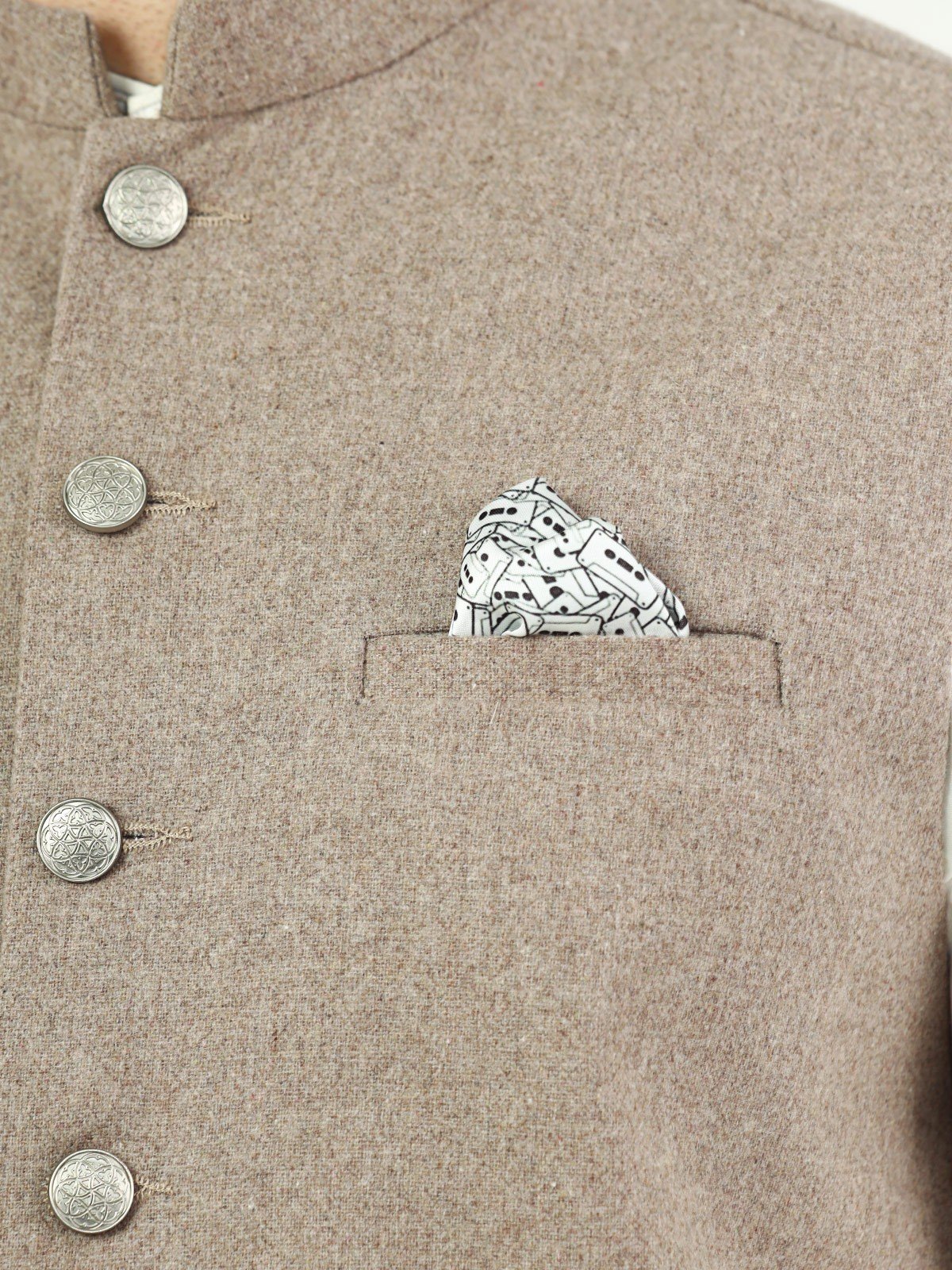Men's Light Brown Waist Coat - EMTWC22-35822 - Image 5