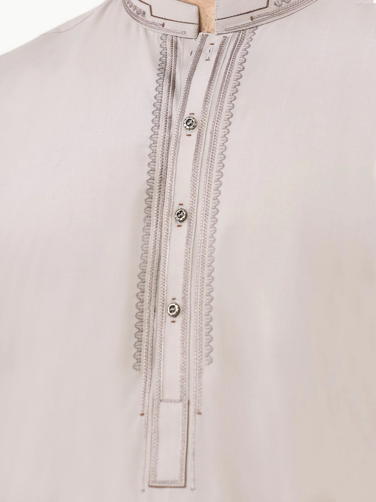 Men's Light Coffee Shalwar Kameez - EMTKS22S-40952 - Image 5
