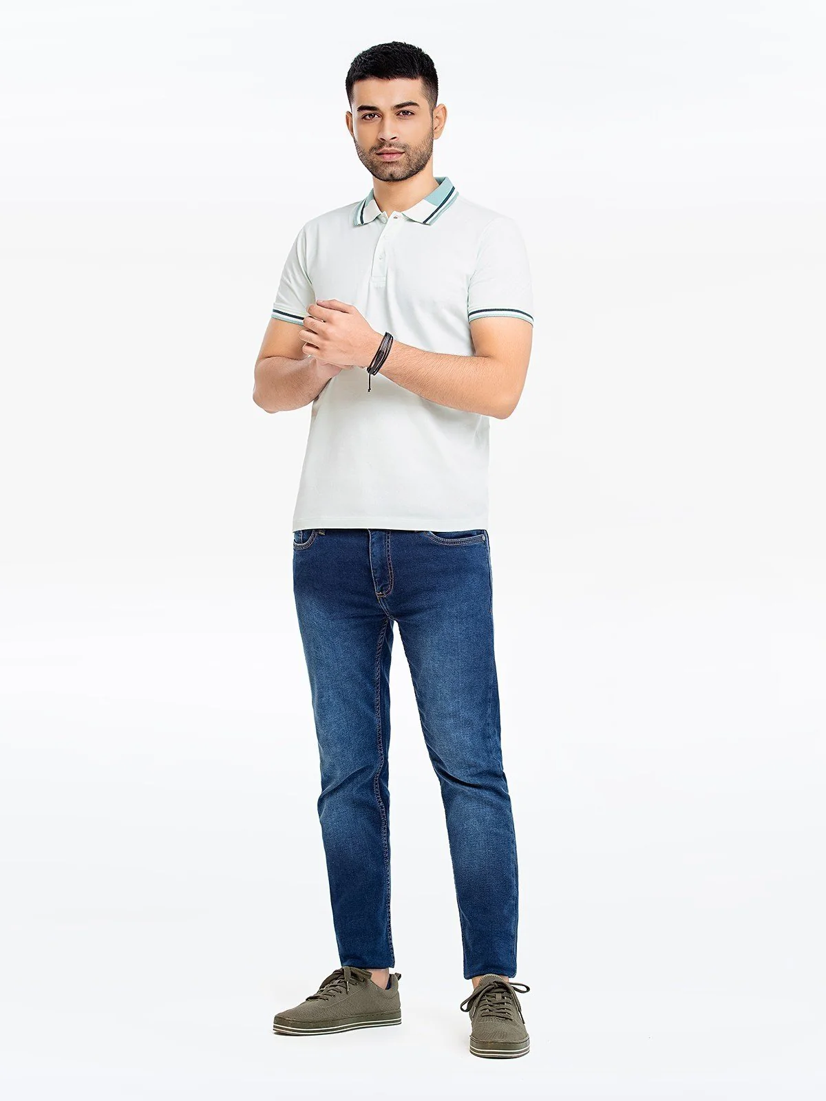 Men's Light Green Polo Shirt - EMTPS23-042 - Image 2