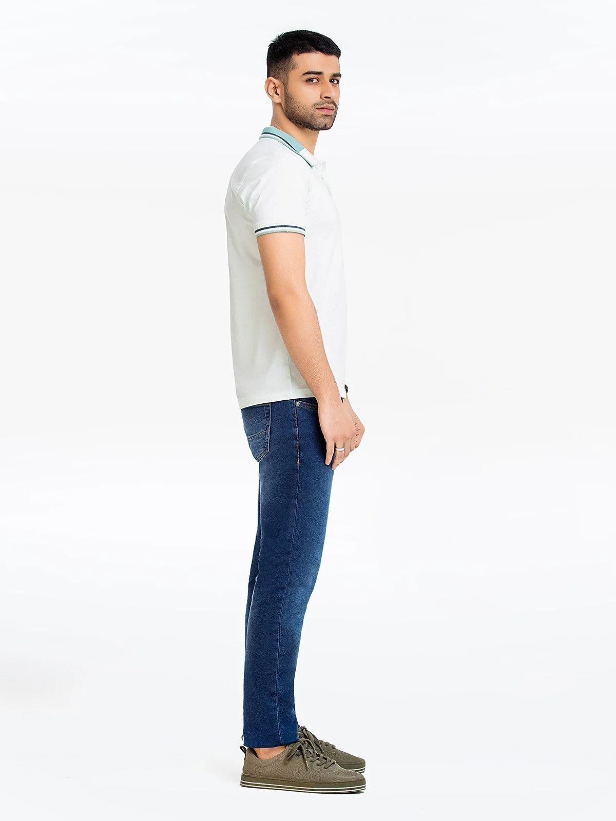 Men's Light Green Polo Shirt - EMTPS23-042 - Image 4