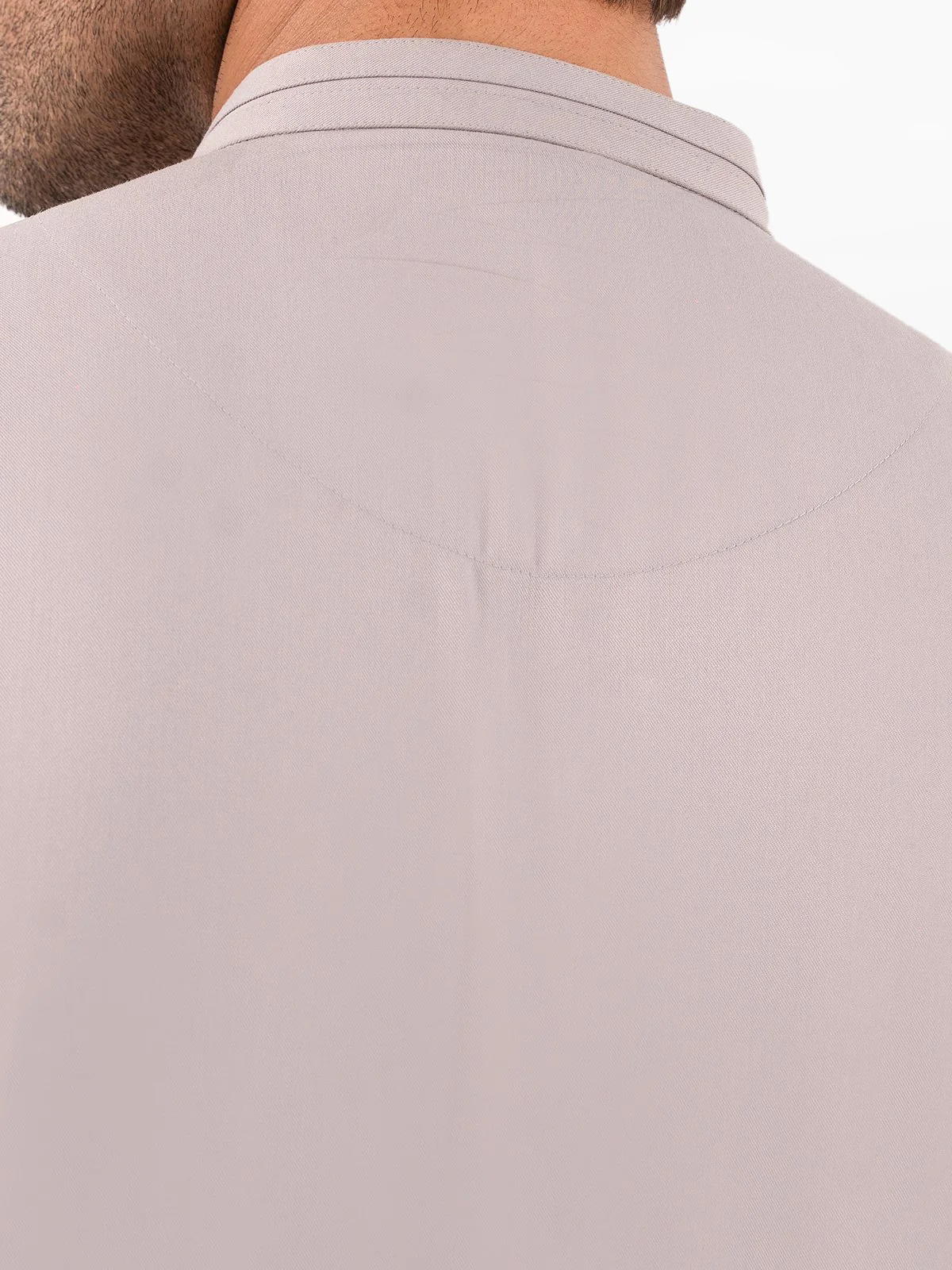 Men's Light Grey Shalwar Kameez - EMTKS23-41060 - Image 5
