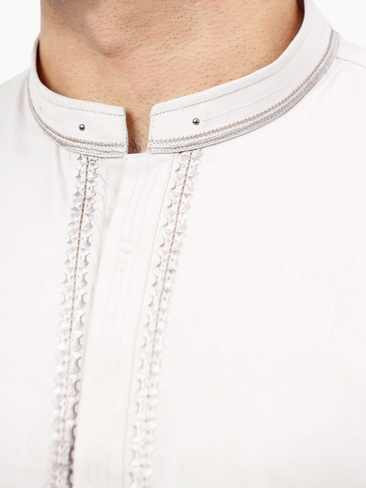 Men's Light Grey Shalwar Kameez - EMTSW22S-99266 - Image 4