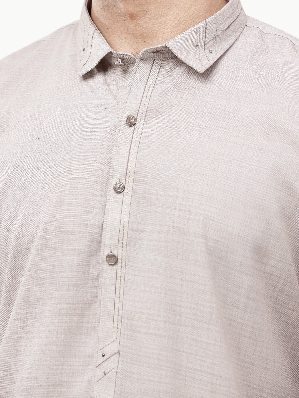 Men's Light Grey Shalwar Kameez - EMTSW23-99322 - Image 4