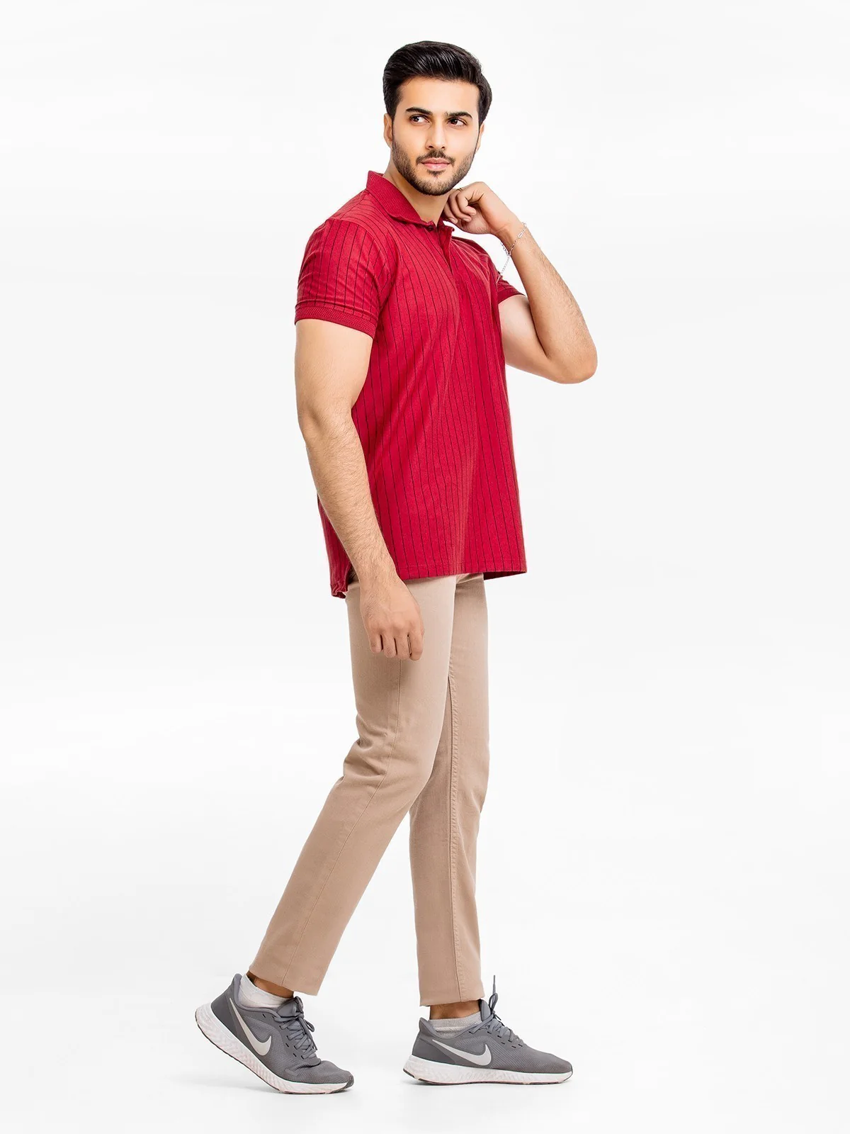 Men's Light Maroon Polo Shirt - EMTPS23-003 - Image 3