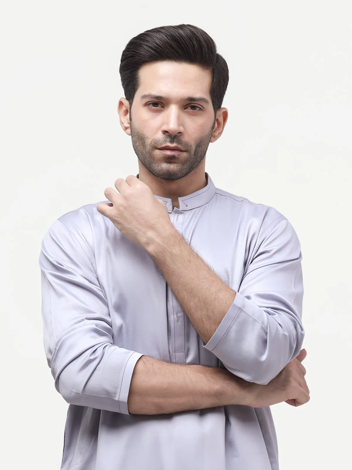 Men's Light Purple Kurta Pajama - EMTSW23-99346 - Image 3