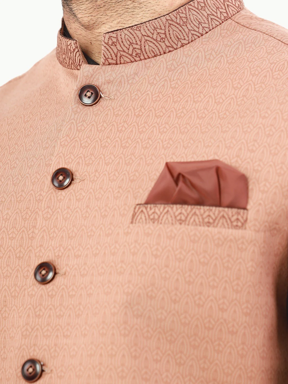 Men's Light Rust Waist Coat - EMTWC22-35807 - Image 3