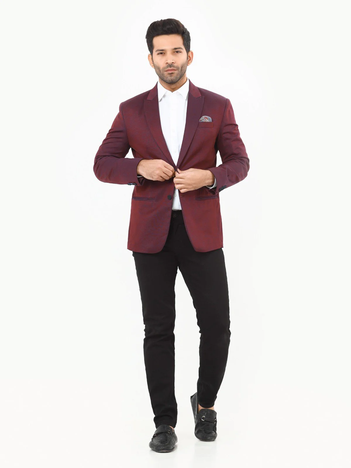 Men's Magenta Blazer - EMTB22-6774 - Image 2