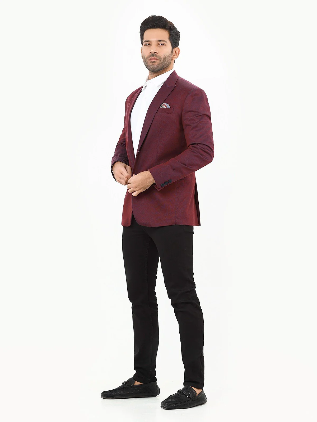 Men's Magenta Blazer - EMTB22-6774 - Image 3
