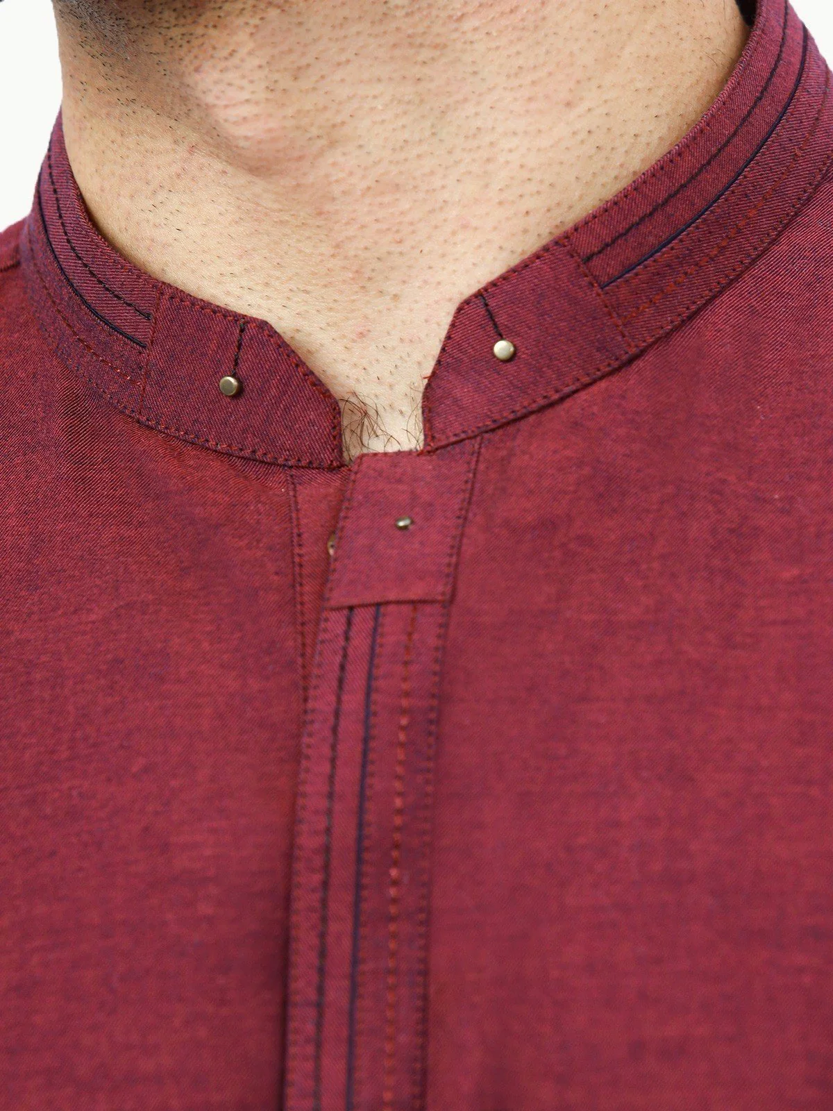 Men's Magenta Kurta - EMTK22-99274 - Image 4