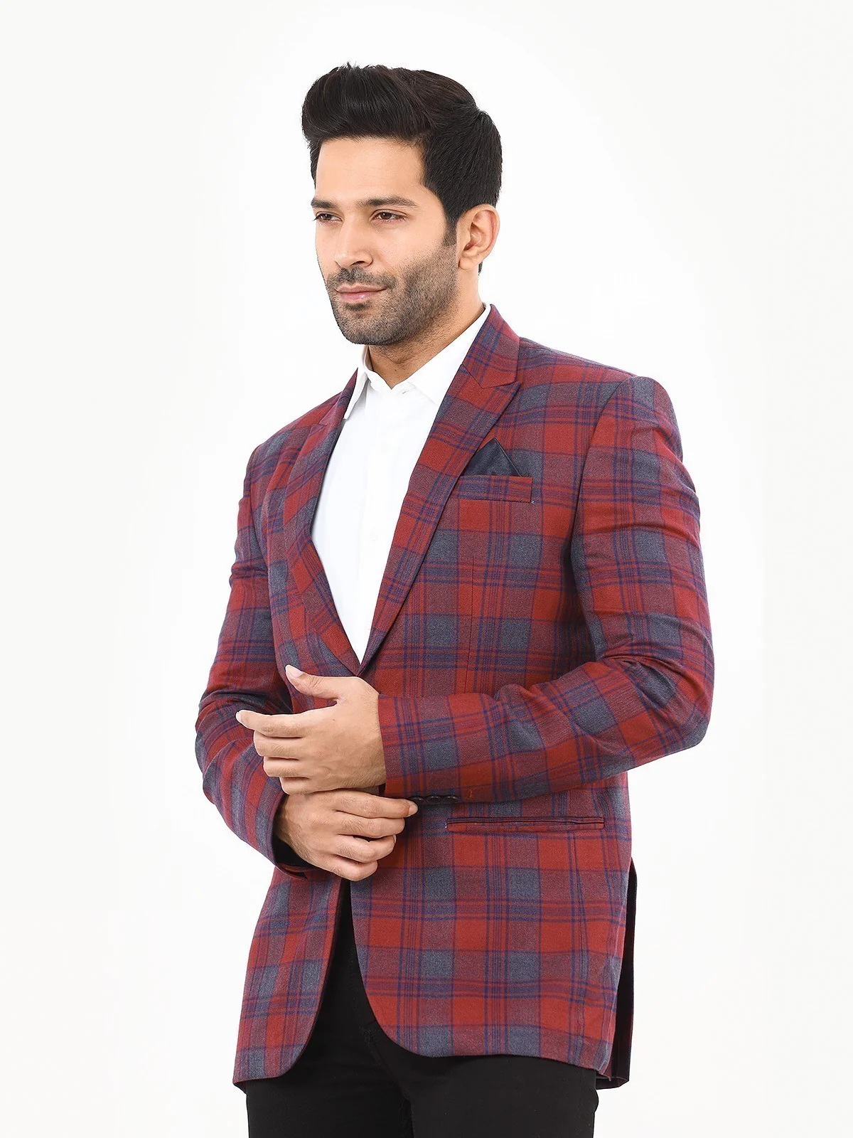 Men's Maroon Blazer - EMTB22-6780 - Image 2