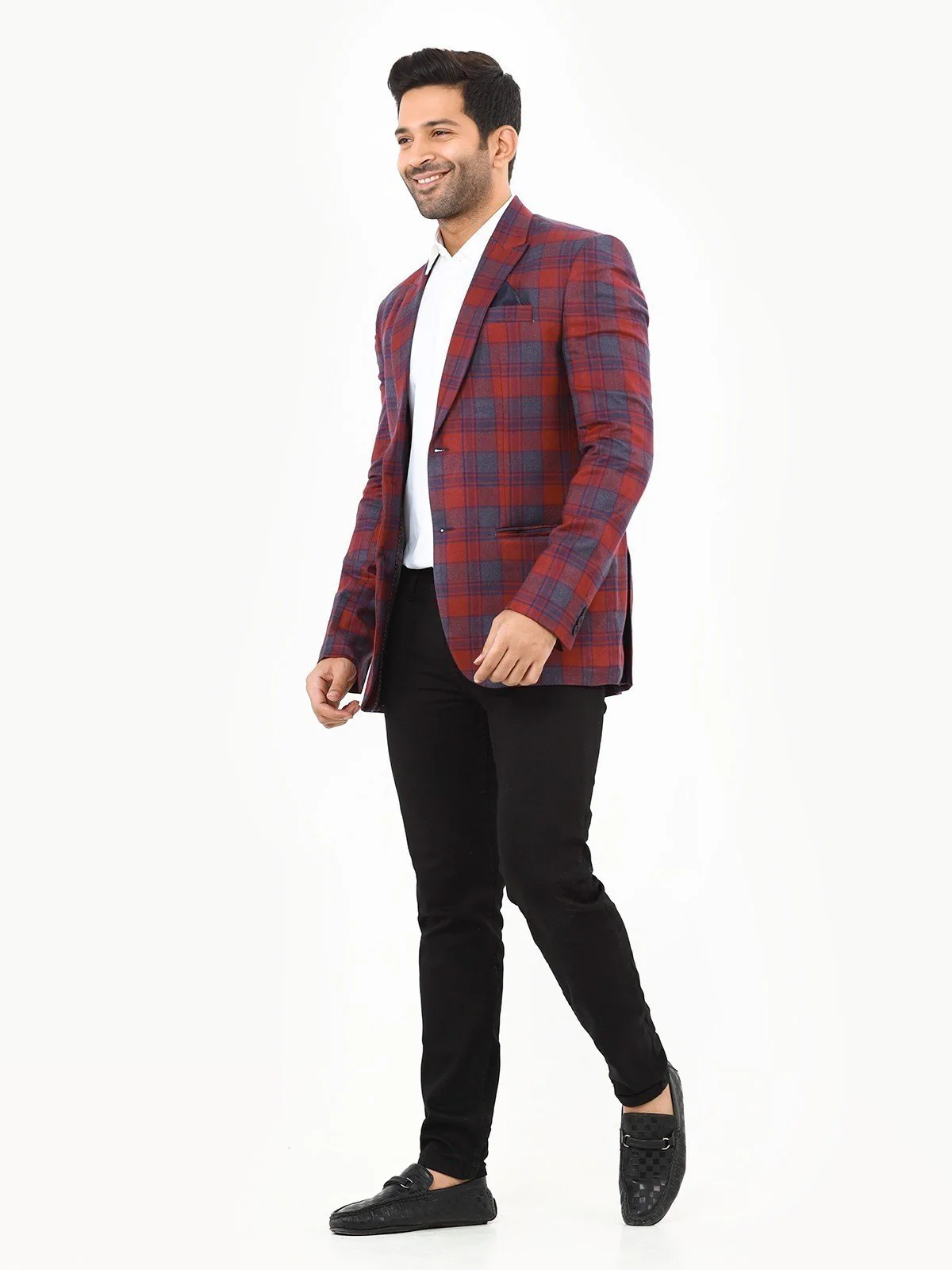 Men's Maroon Blazer - EMTB22-6780 - Image 3