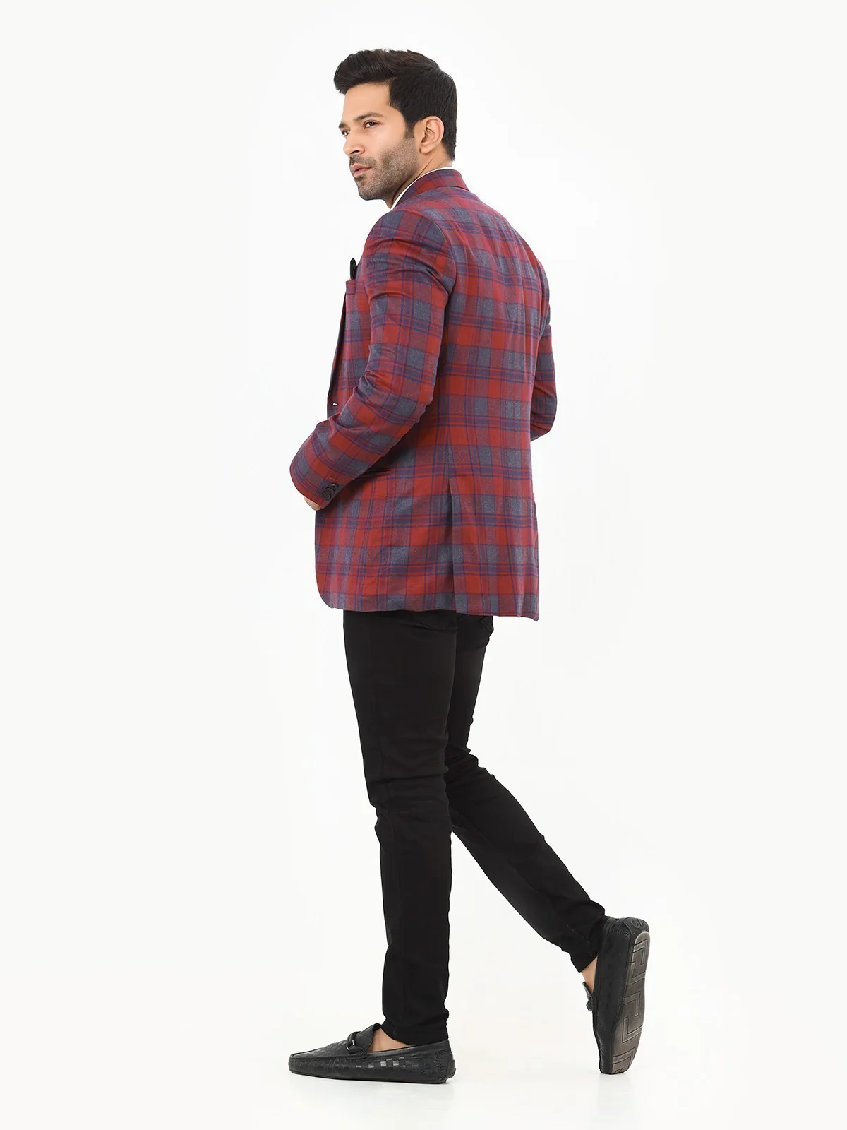 Men's Maroon Blazer - EMTB22-6780 - Image 5