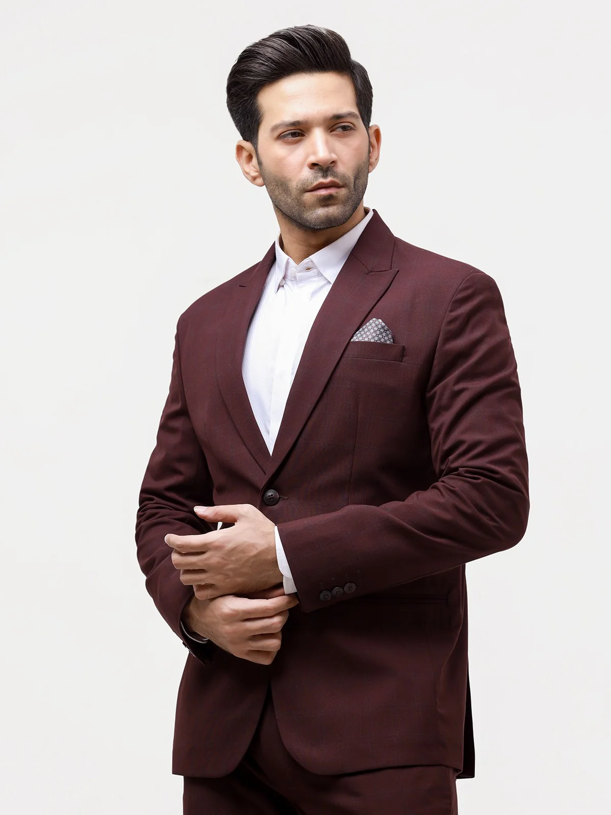 Men's Maroon Coat Pant - EMTCPC22-6821 - Image 2