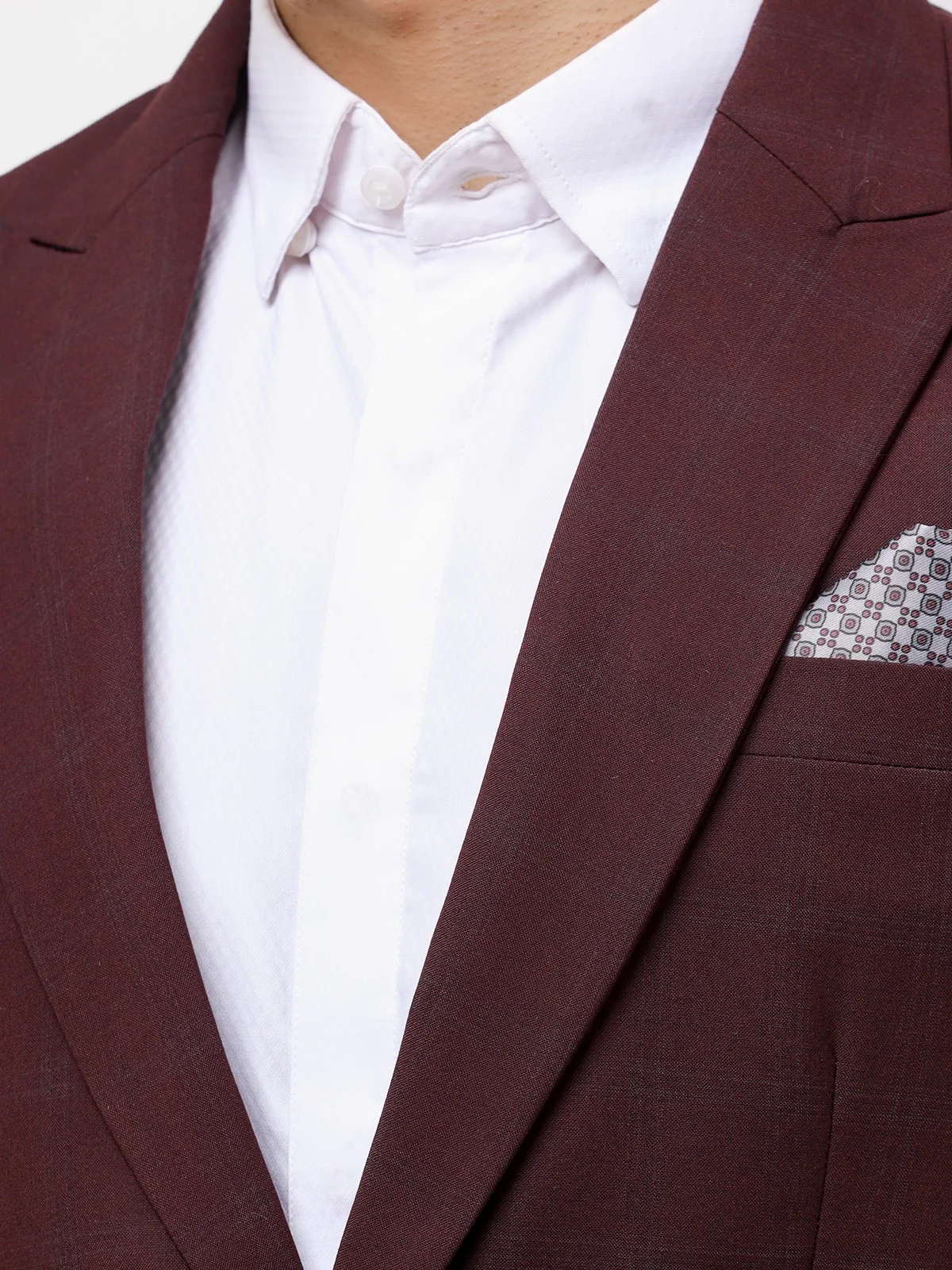 Men's Maroon Coat Pant - EMTCPC22-6821 - Image 3