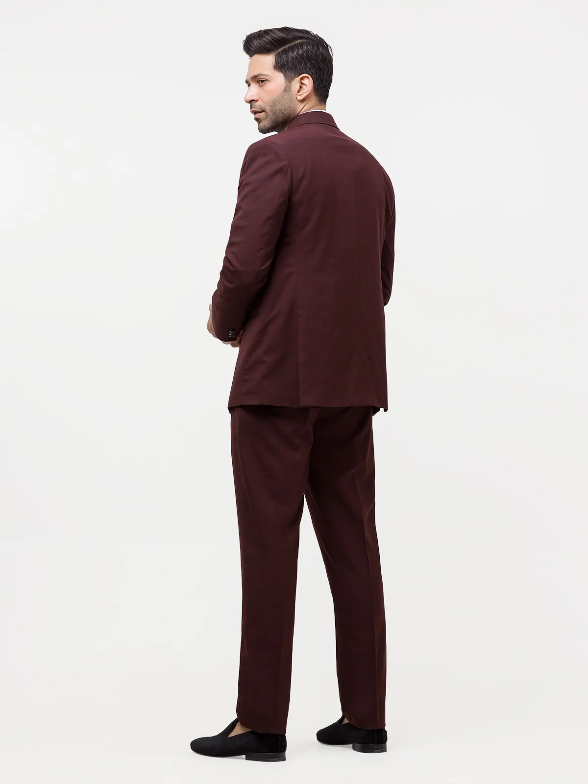 Men's Maroon Coat Pant - EMTCPC22-6821 - Image 5