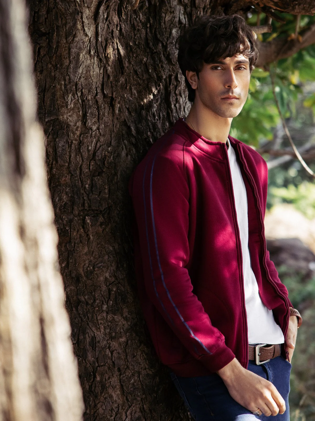 Men's Maroon Jacket - EMTJK23-003 - Image 5