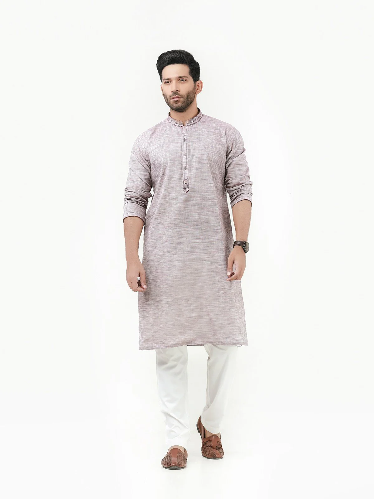 Men's Maroon Kurta - EMTK22S-99216