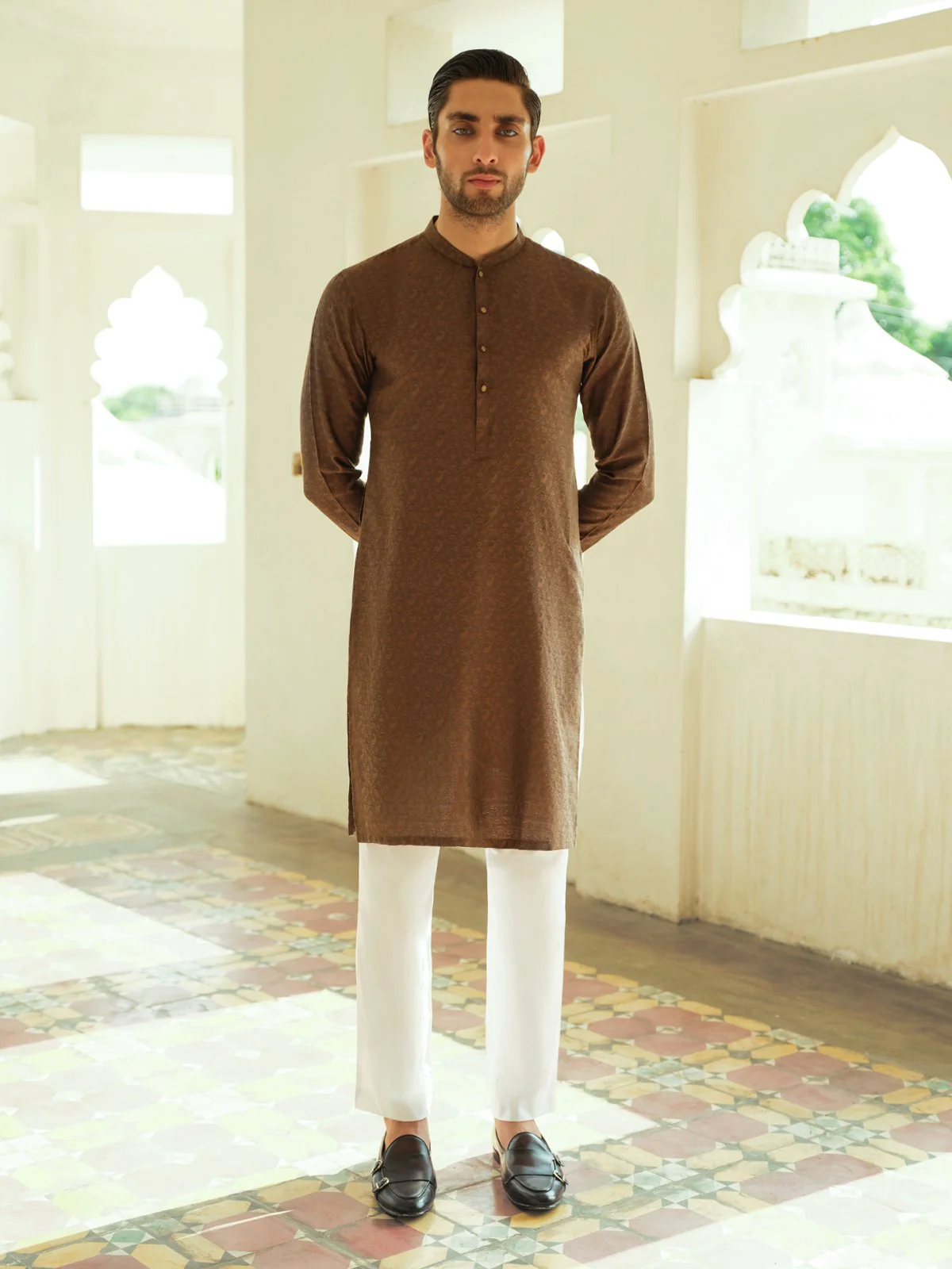 Men's Mehndi Kurta Ceremonial - EMTKC23-100 - Image 2