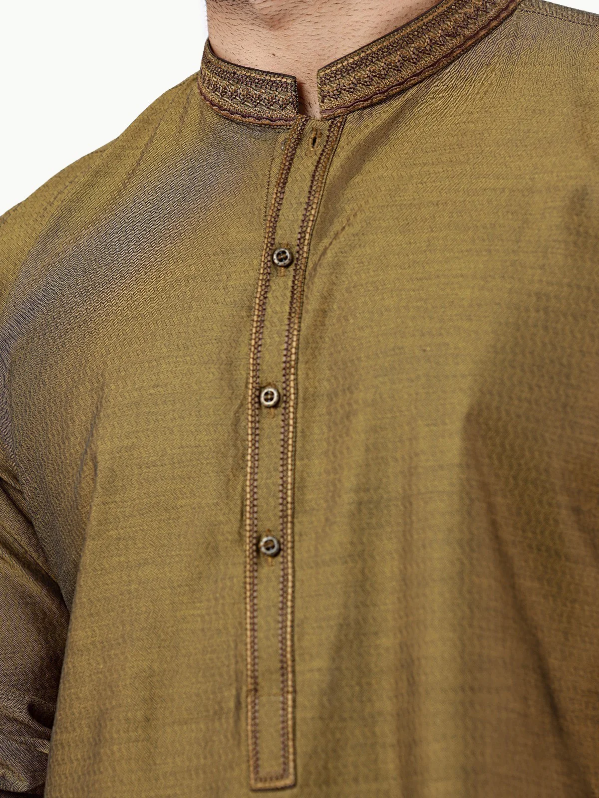 Men's Mehndi Kurta - EMTK22-99261 - Image 4