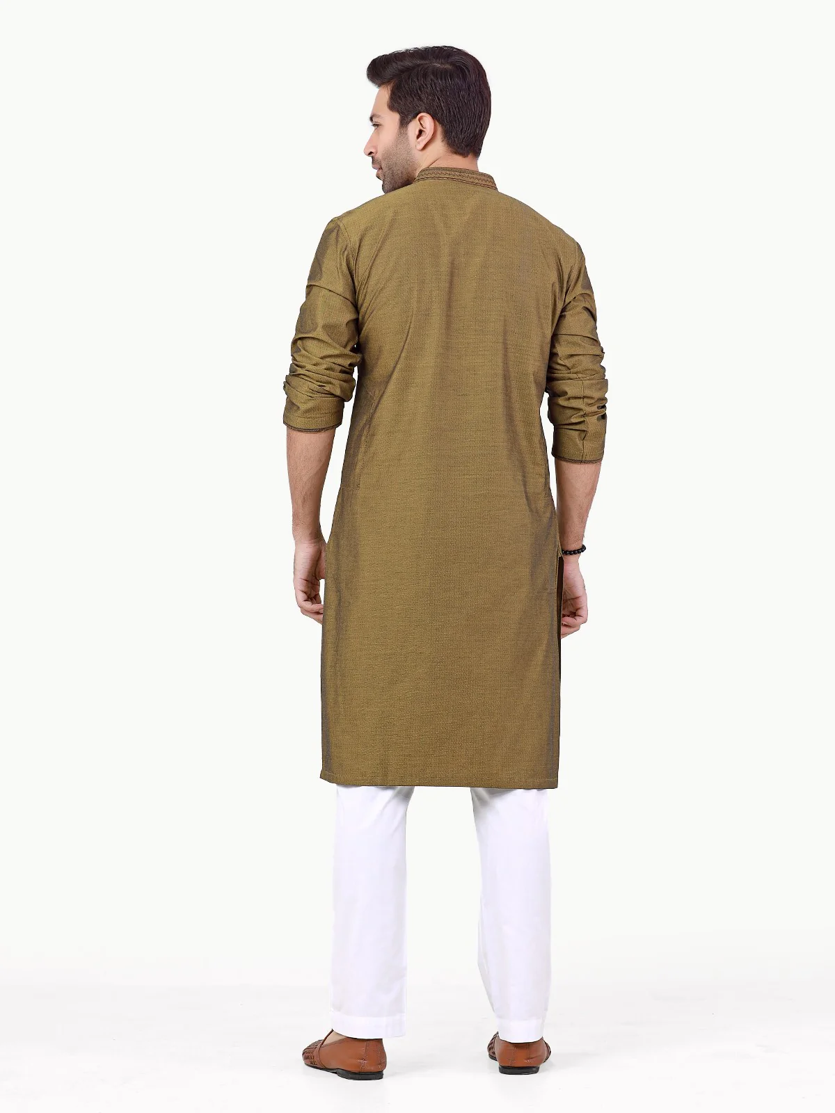Men's Mehndi Kurta - EMTK22-99261 - Image 5