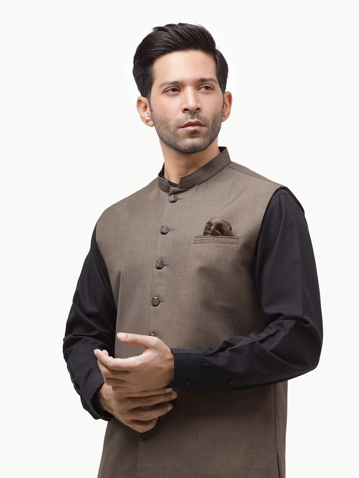 Men's Mehndi Waist Coat - EMTWC23-35860 - Image 2