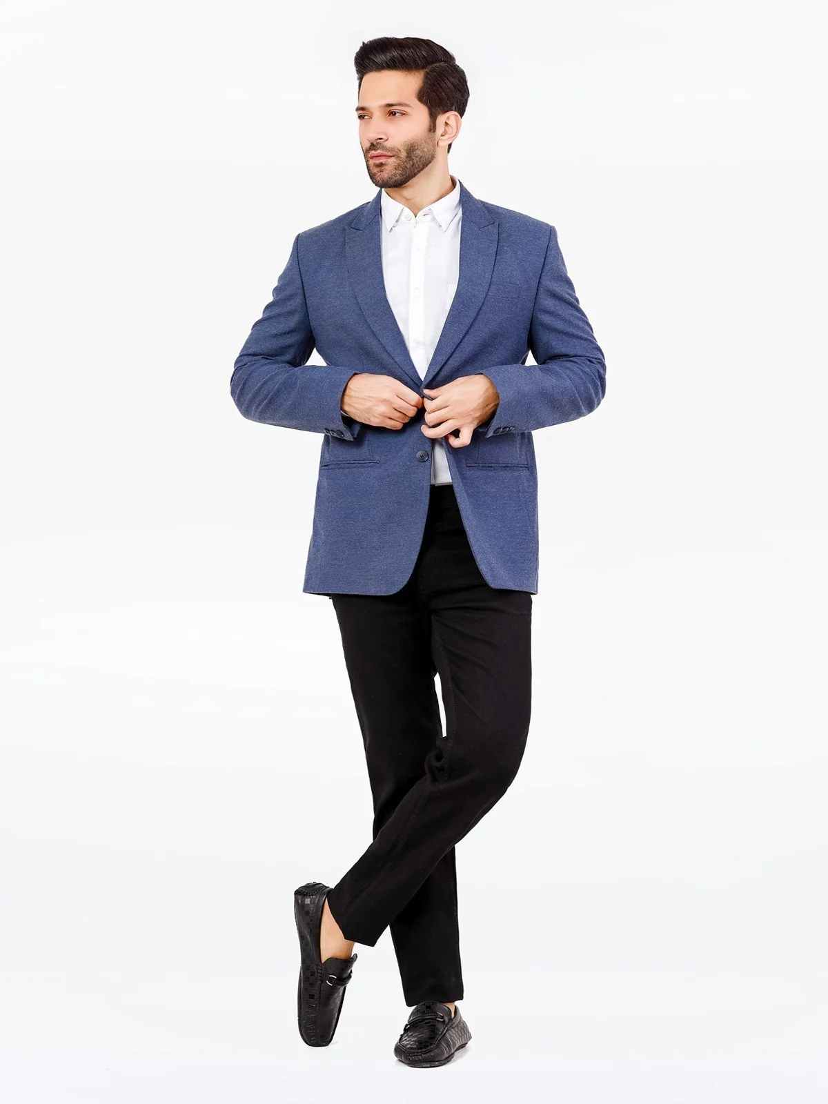 Men's Mid Blue Blazer - EMTB22W-6793 - Image 4