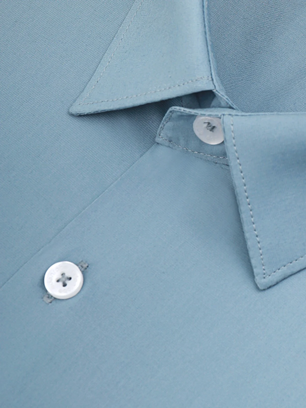 Men's Mid Blue Shirt Plain - EMTSB22-108 - Image 3