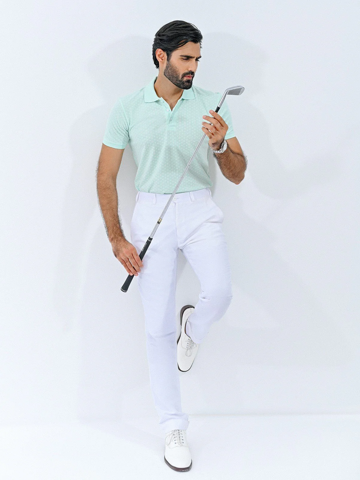 Men's Mint Green Polo Shirt - EMTPS23-054 - Image 3
