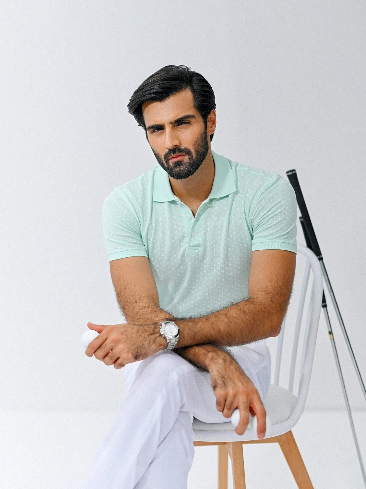 Men's Mint Green Polo Shirt - EMTPS23-054 - Image 5