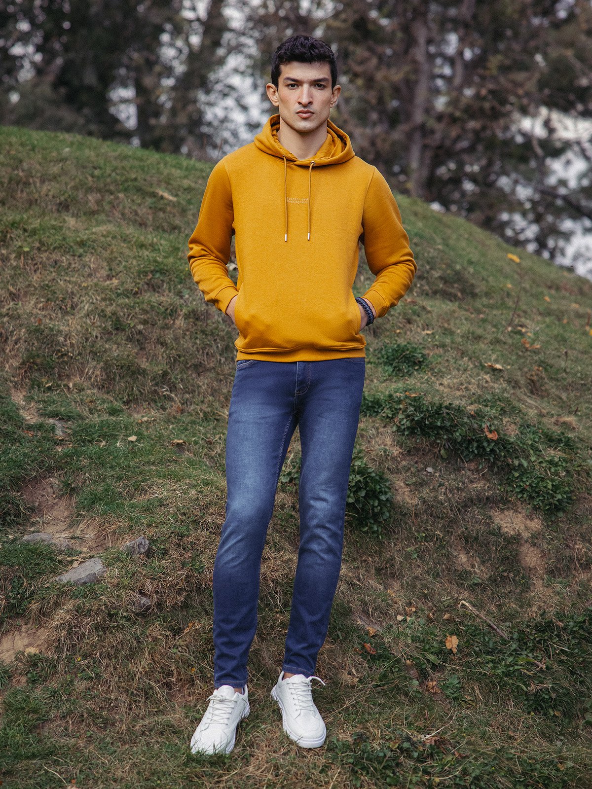 Men's Mustard Hoodie - EMTH23-011 - Image 2