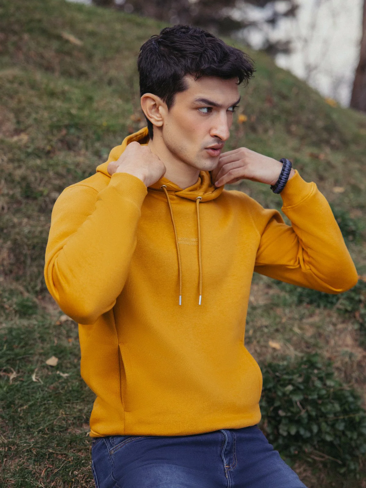 Men's Mustard Hoodie - EMTH23-011 - Image 4