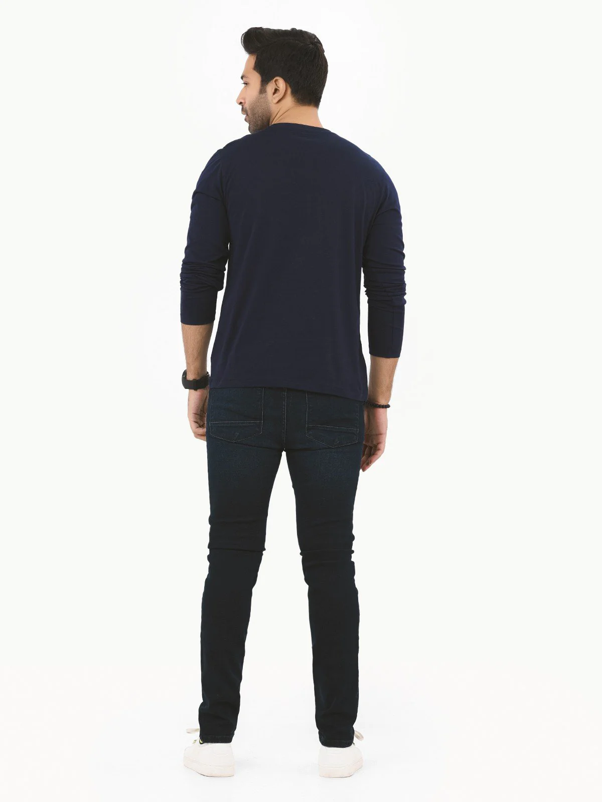 Men's Navy Blue Basic Tee - EMTBF22-004 - Image 4
