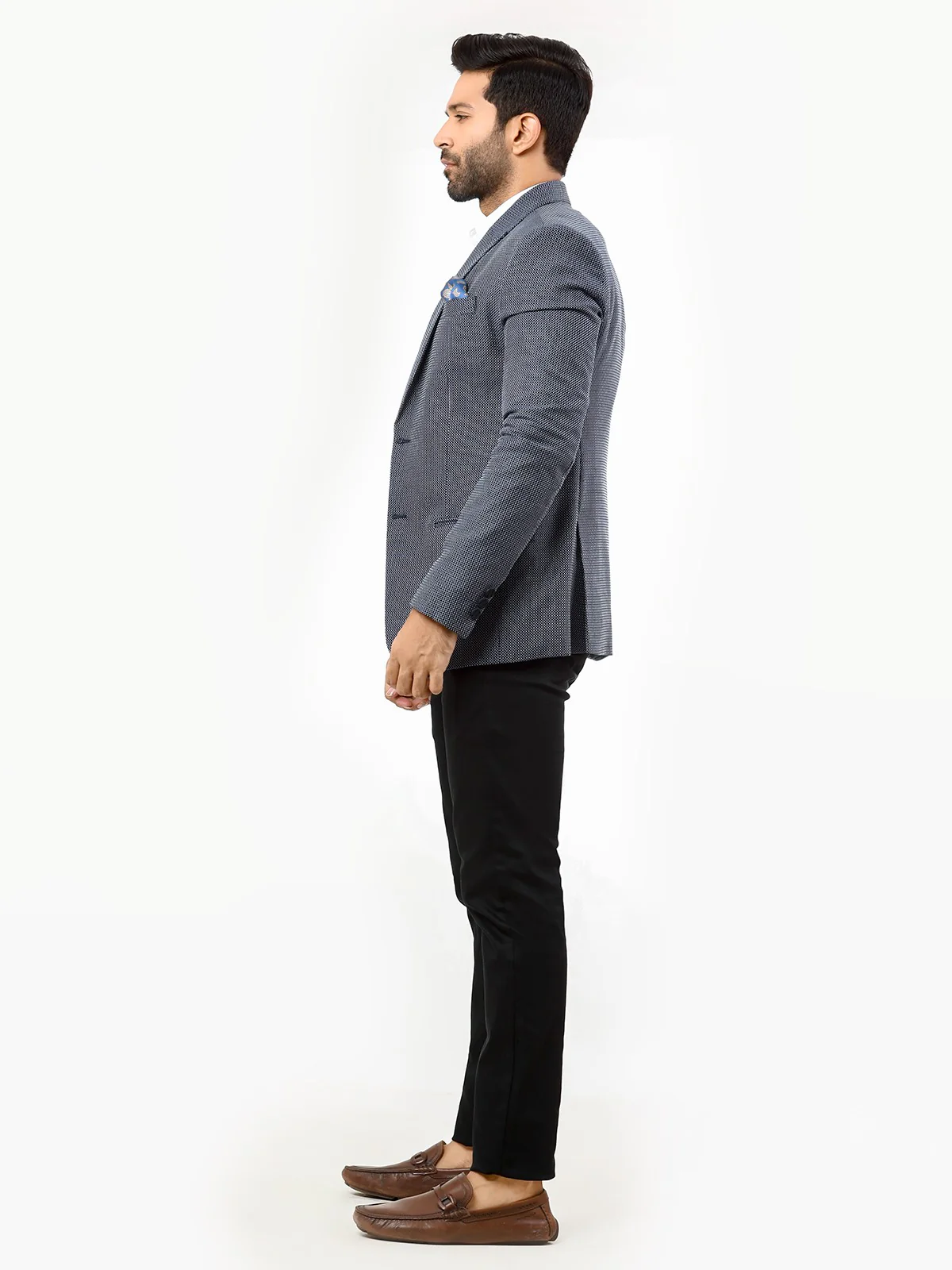 Men's Navy Blue Blazer - EMTB22W-6776 - Image 3