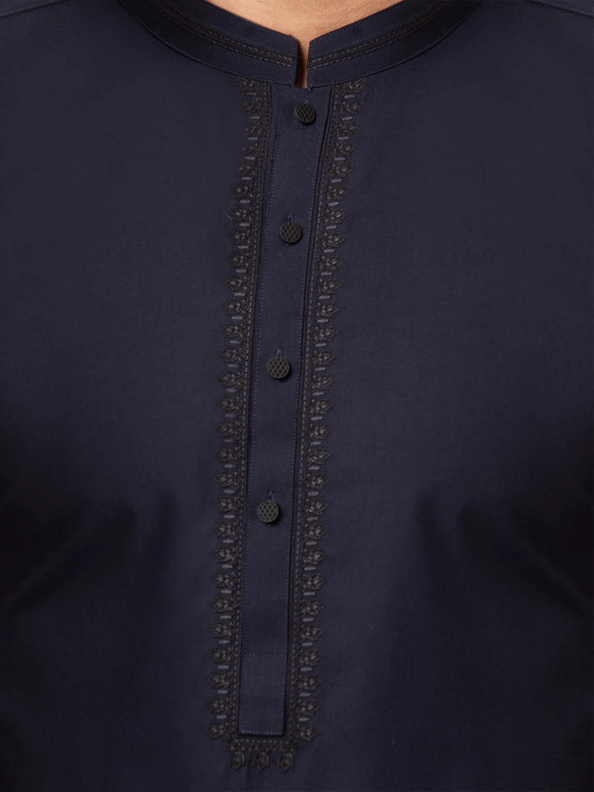 Men's Navy Blue Shalwar Kameez - EMTKS23-41058 - Image 4