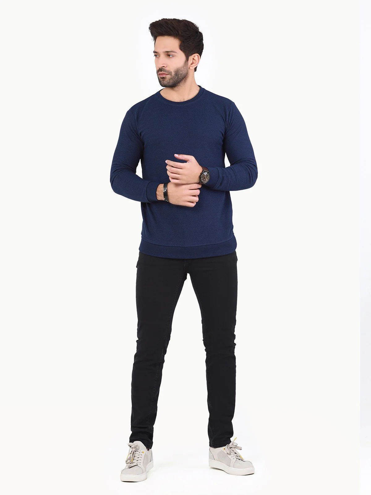 Men's Navy Blue SweatShirt - EMTSS22-006 - Image 2