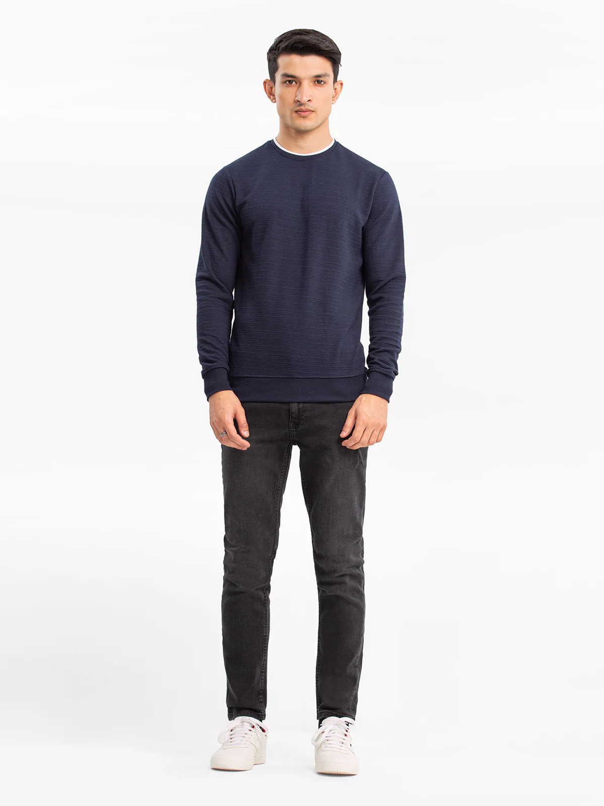 Men's Navy Blue Sweatshirt - EMTSS23-003 - Image 2