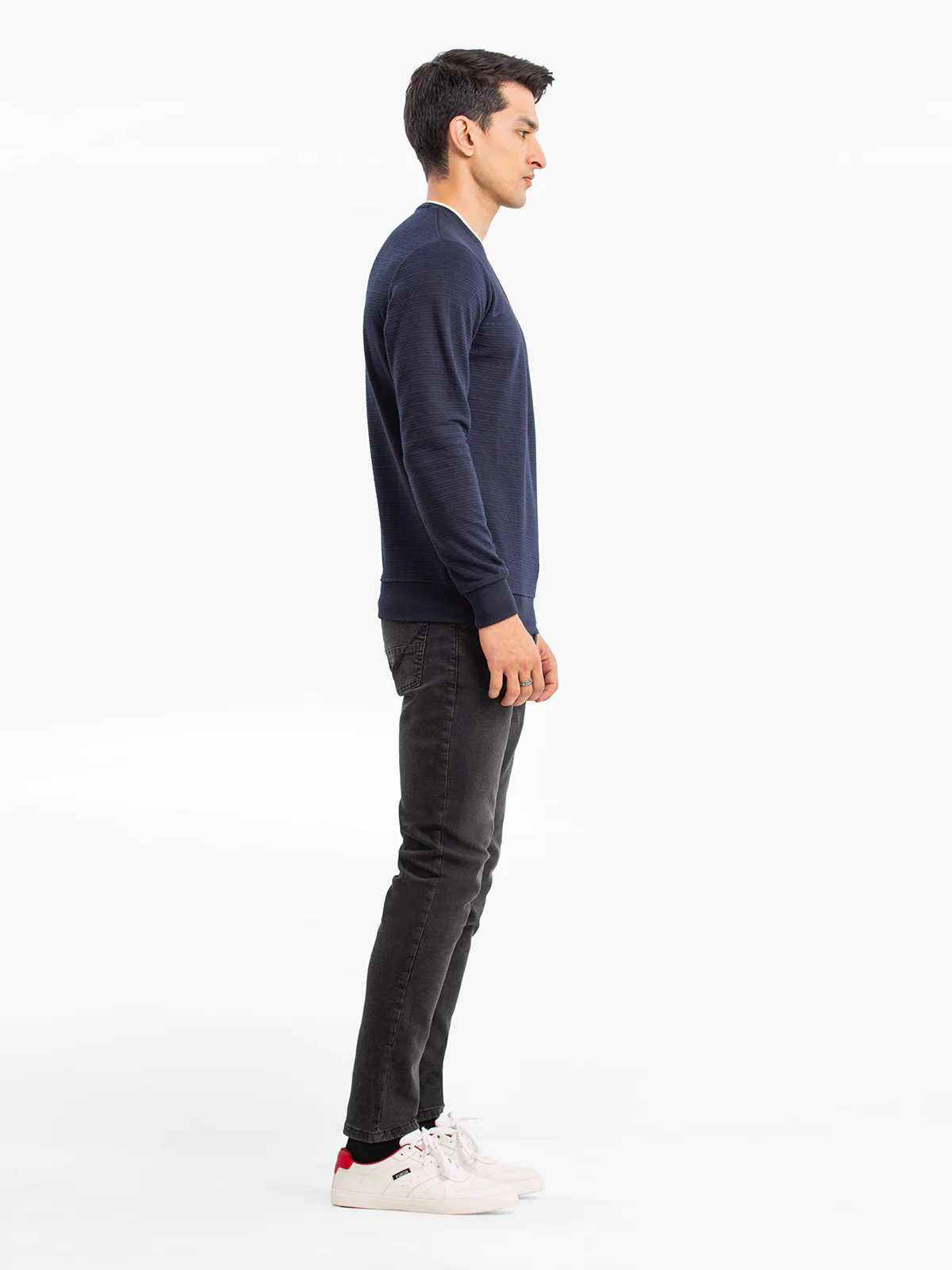 Men's Navy Blue Sweatshirt - EMTSS23-003 - Image 3