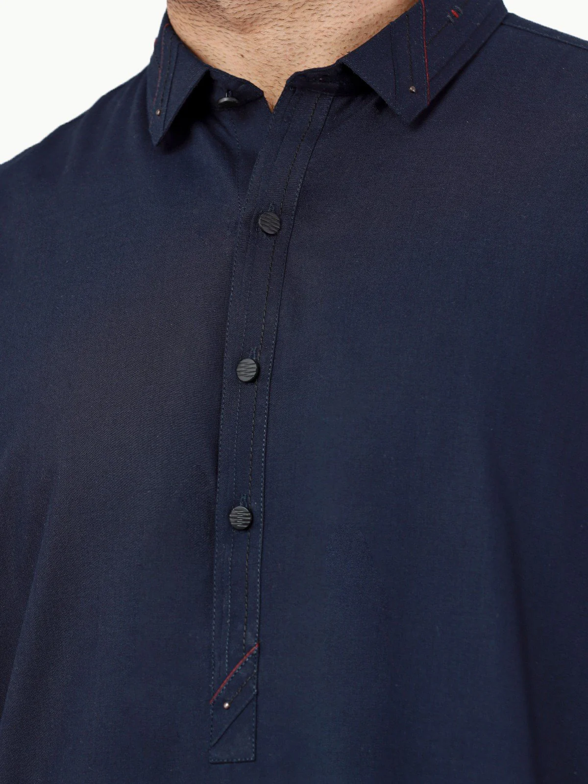 Men's Navy Blue Shalwar Kameez - EMTSW22S-99257 - Image 5