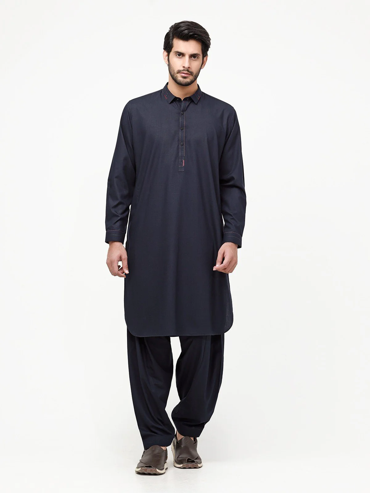 Men's Navy Blue Shalwar Kameez - EMTSW23-99331