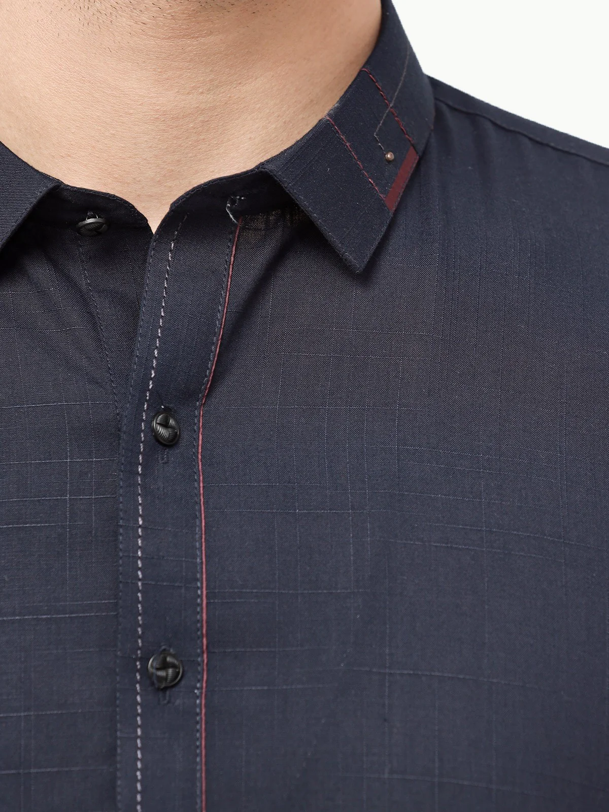 Men's Navy Blue Shalwar Kameez - EMTSW23-99331 - Image 4